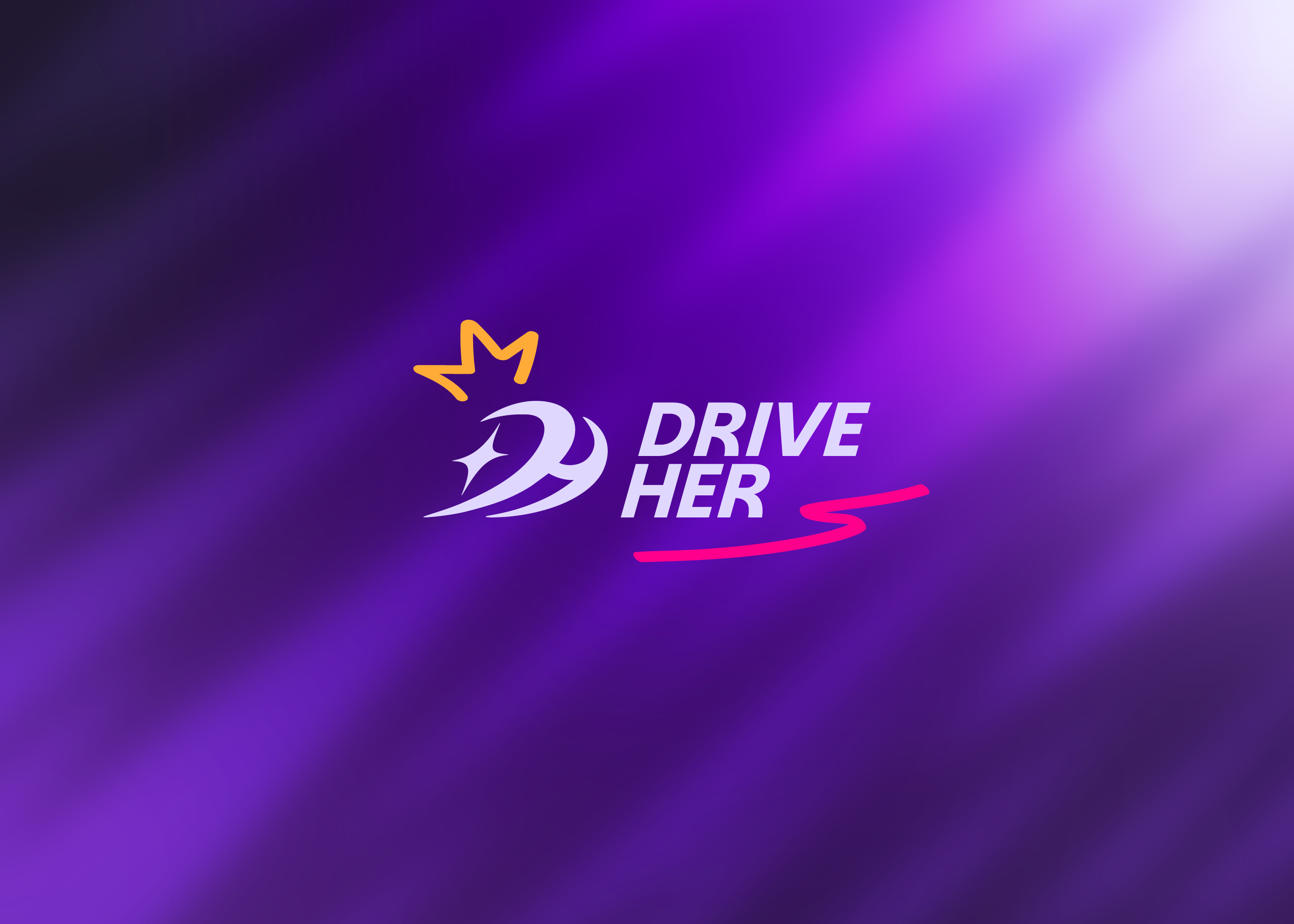 Logo DriveHer sur fond violet