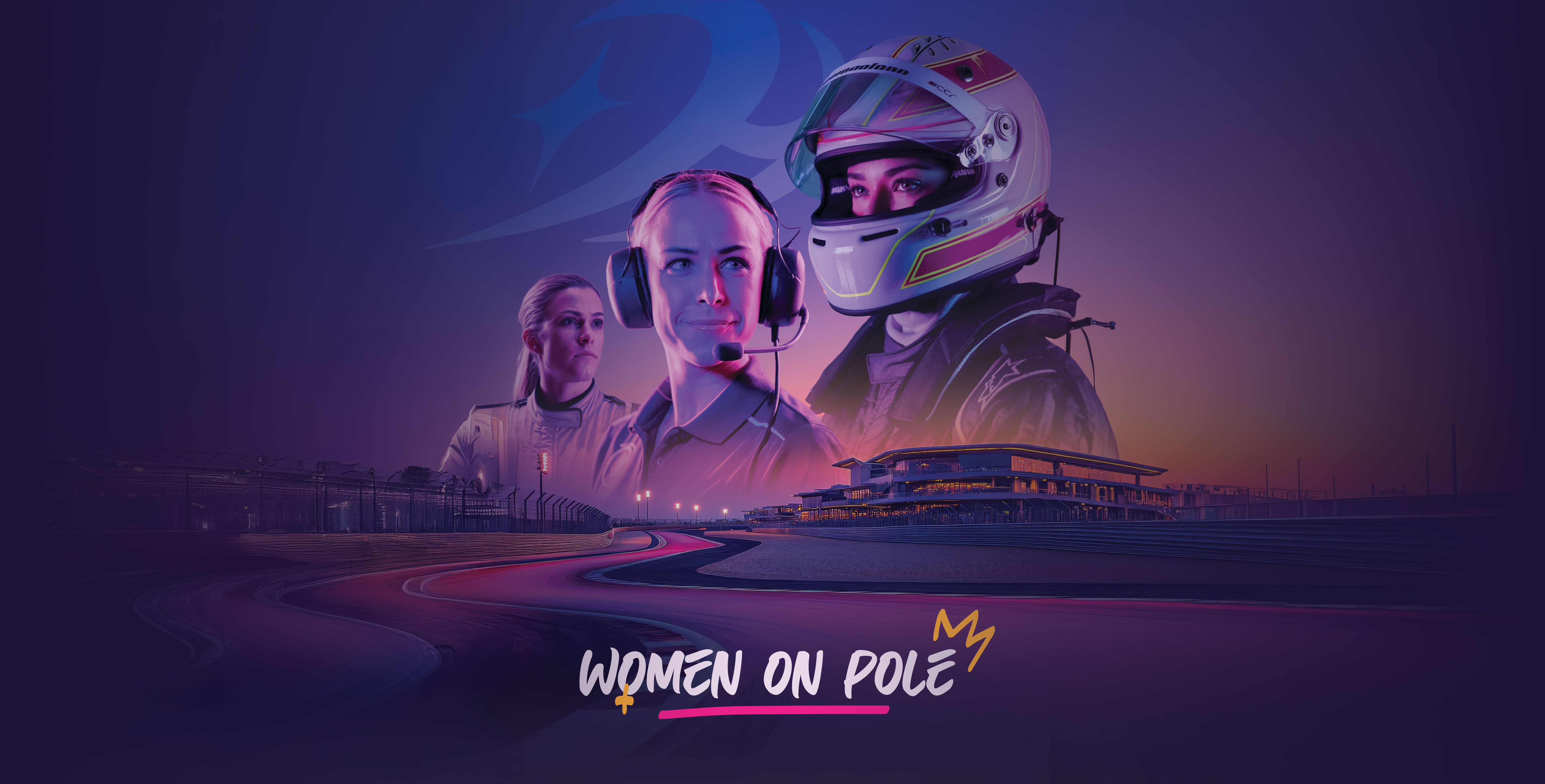 Campagne Women on Pole : femmes des sports mécaniques sur un circuit